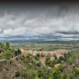 Vista del municipiode Agres.