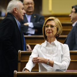 La cofundadora del partido UPyD (Unión Progreso y Democracia) Rosa Diez en una sesión del Parlamento.
