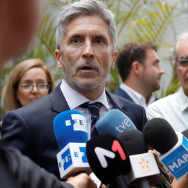 El ministro de Interior, Fernando Grande-Marlaska, atiende a los medios de comunicación/EFE