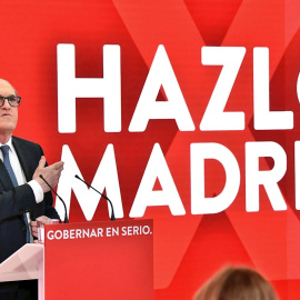 El candidato socialista a la Comunidad de Madrid, Ángel Gabilondo, presenta la campaña de su partido para las elecciones del 4M. EFE/ PSOE / J.L. Recio