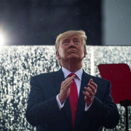 Trump durante la celebración del 4 de julio. (EFE)