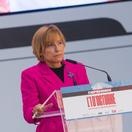 01/10/2022 - La expresidenta del Parlament Carme Forcadell (ERC) durante el acto del Consell de la República (CdRep).