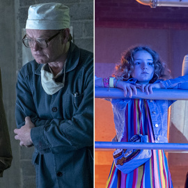 Lo mejor y peor en series de lo que llevamos en 2019. Fotograma de 'Chernoby' y de 'Turn up Charlie'.