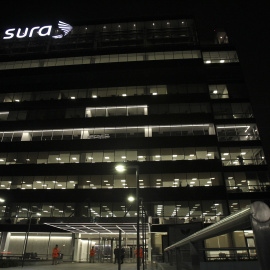 Edificio donde se encuentran las oficinas de la empresa española Indra en Buenos Aires, Argentina. EFE/Alberto Ortiz