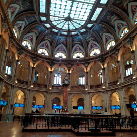 Patio de negociación de la Bolsa de Madrid. EFE/Vega Alonso del Val