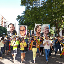 Fotografía de archivo de una manifestación en Barcelona por la libertad de los presos del 'procés'