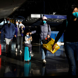 Viajeros chinos en el aeropuerto de Pekín, capital del país.