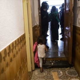 Desahucio en Vallecas (Madrid). Foto de archivo.