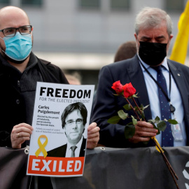 Concentración a favor de Puigdemont