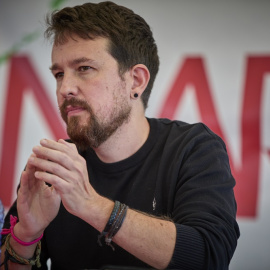 Pablo Iglesias durante las Fiestas del PCE.