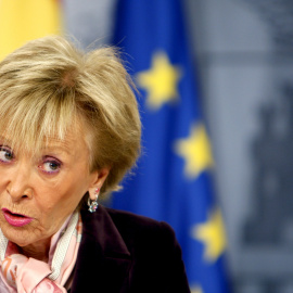 Imagen de archivo de María Teresa Fernández de la Vega, en su época de vicepresidenta del Gobierno. - EFE