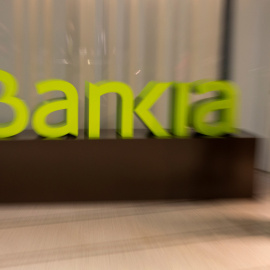El logo de Bankia, en la sede de la entidad. REUTERS/Sergio Perez