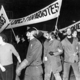 Protestas en París por el Proceso de Burgos
