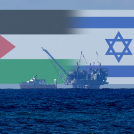 Plataforma para extraer gas natural de yacimientos marinos