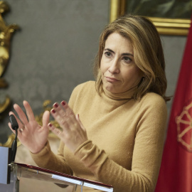 Imagen de archivo de la ministra Raquel Sánchez, en un acto celebrado el pasado 29 de diciembre en Pamplona.