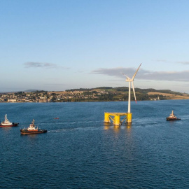 Parque eólico marino flotante Kincardine situado en Aberdeen (Escocia) y desarrollado por Cobra, la filial de ingeniería de ACS.