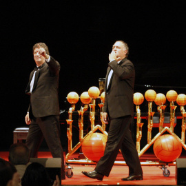 El grupo artístico Les Luthiers, en 2017, cuando recogió el Premio Princesa de Asturias de Comunicación y Humanidades.