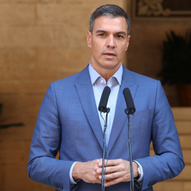 El presidente del Gobierno, Pedro Sánchez, comparece  ante los medios en Palma de Mallorca (Balears), a 2 de agosto de 2022.