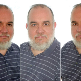 De izquierda a derecha, Antonio Cantó, Toni Cantó y Yuri Gagarin.