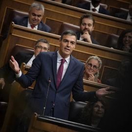 Pedro Sánchez, el pasado miércoles en el Congreso de los Diputados durante la sesión de control al Gobierno.