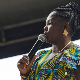 La vicepresidenta Francia Márquez dando un discurso en su ciudad natal Suárez, Cauca (Colombia) a 13 de agosto de 2022