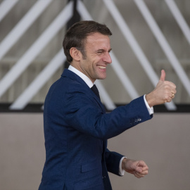 Emmanuel Macron llega a la cumbre de líderes de la UE, a 15 de diciembre de 2022