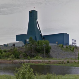 Mina donde se han quedado atrapados mineros en Canadá.-