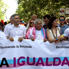 El ministro del Interior, Fernando Grande-Marlaska, participa en la manifestación del Orgullo que esta tarde parte desde la glorieta de Atocha de Madrid. EFE