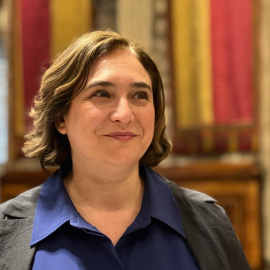 25/05/2022 - L'alcaldessa de Barcelona, Ada Colau, al Saló de Cent de l'Ajuntament.