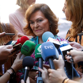 Carmen Calvo, hace unos días en Madrid. EFE/Emilio Naranjo