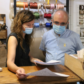 Raquel Figa i Pere Font, dues persones agredides a les carregues de l'1 d'octubre del 2017.