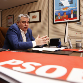 El secretario de Organización del PSOE, Santos Cerdán, en una entrevista concedida a la Agencia Efe y publicada el 15 de enero de 2023