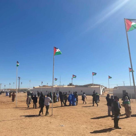 El campamento de población refugiada de Dajla, este domingo.