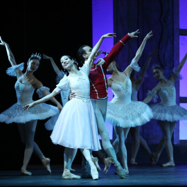 Los bailarines del Ballet de Kiev durante la presentación de 'El Cascanueces' en Madrid.