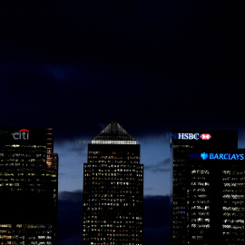 Los edificios de Citibank, HSBC y Barclays en Londres