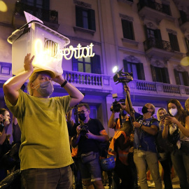 Protesta organizada el 1 de octubre de 2021.