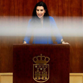 Rocío Monasterio, de Vox, interviene en la Asamblea de Madrid. (MARISCAL | EFE)