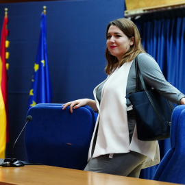 La secretaria de Estado de Igualdad y Violencia de Género, Ángela Rodríguez Pam, en un acto celebrado el 13 de enero de 2022 en A Estrada (Pontevedra).