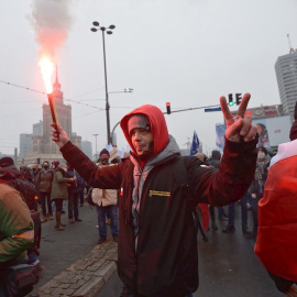 Manifestación Polonia