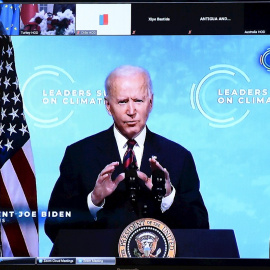 El presidente estadounidense Joe Biden en la cumbre mundial del clima