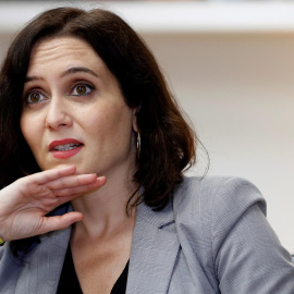 La presidenta madrileña y candidata del PP a la reelección, Isabel Díaz Ayuso,