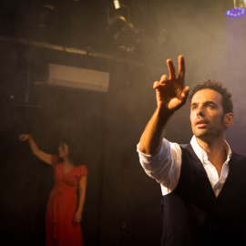 Mabel del Pozo y Juanma Díez Diego, en la obra 'Señor B. Algunos desastres de una guerra'.