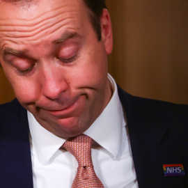 Matt Hancock durante una rueda de prensa.