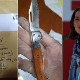 La ministra Reyes Maroto recibe un sobre con una navaja aparentemente ensangrentada