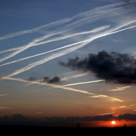 Fotografía del amanecer en València.