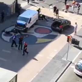 Zona desallotjada després de l'acció terrorista