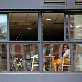 Vista de una residencia geriátrica en el barrio de Horta de Barcelona.