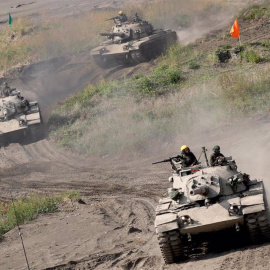 Tanques taiwaneses M60-A3 participan en el 37º ejercicio militar Han Kuang.