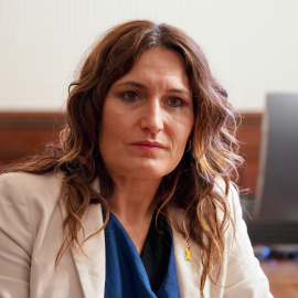 La consellera de la Presidència, Laura Vilagrà, durant l'entrevista.