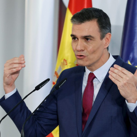El presidente del Gobierno español, Pedro Sánchez, hace balance del año tras la última reunión del Consejo de Ministros de 2020.